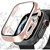 BELIYO Schutzhülle Kompatibel mit Apple Watch Ultra2/Ultra,wasserdichte Hülle,3D rechtwinklige Kante,Galvanisierungsprozess für Apple Watch Ultra2/Ultra 49mm schutzhülle（49mm,Rose Gold